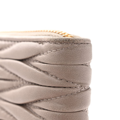 Miu Miu Nappa Matelasse Zip Around Wallet Pomice 10 of 10