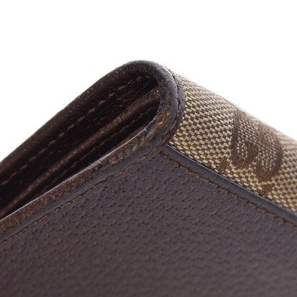 Gucci Monogram Ladies Web French Flap Wallet Dark Brown 9 of 10