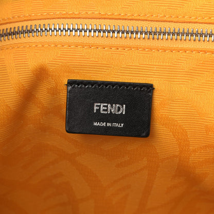 Fendi X SARAH COLEMAN Coated Canvas FF Fish Eye Logo Shopping Tote Black White 6 of 12