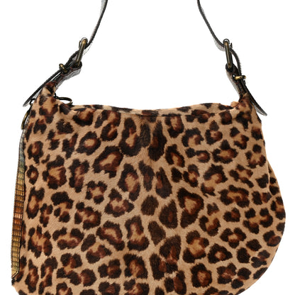 Fendi Zucca Calf Hair Leopard Lizard Oyster Tobacco Beige Multicolor 7 of 11