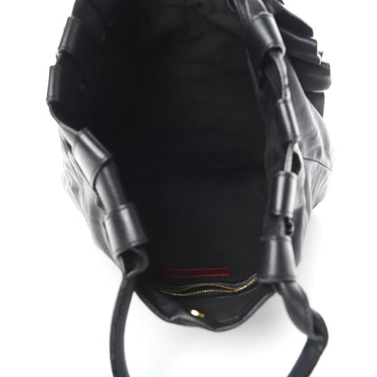 Valentino Garavani Nappa Pleated Tote Black 5 of 17