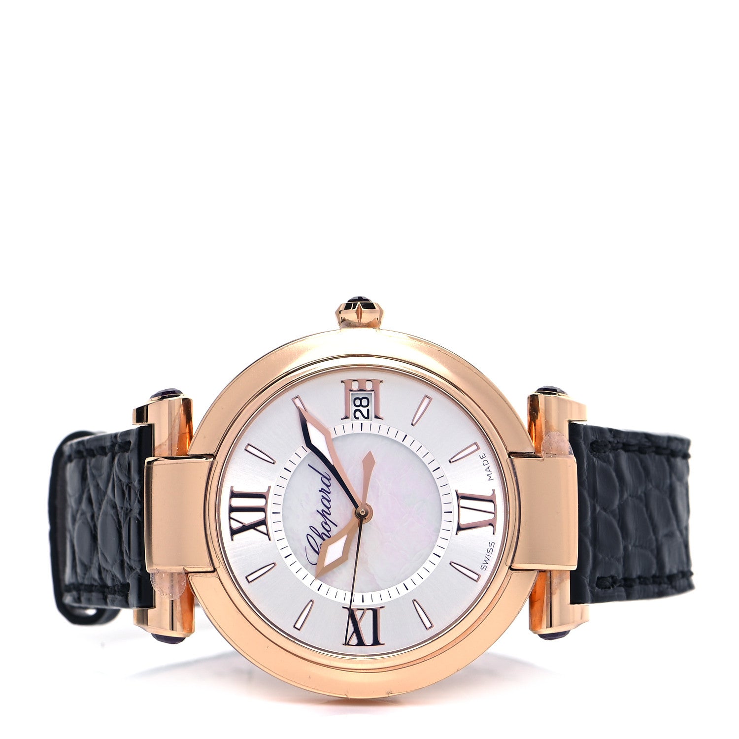 Chopard 18K Rose Gold Alligator Mother of Pearl 36mm Imperiale Automatic Watch 2 of 5