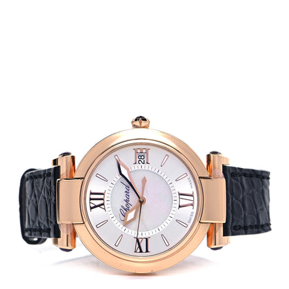 Chopard 18K Rose Gold Alligator Mother of Pearl 36mm Imperiale Automatic Watch 2 of 5