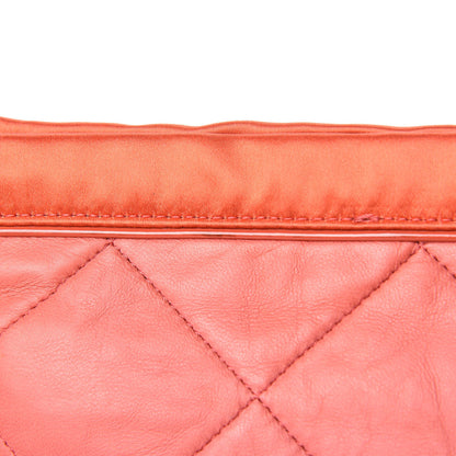 Lanvin Lambskin Quilted Amalia Cosmetic Pouch Coral 13 of 13