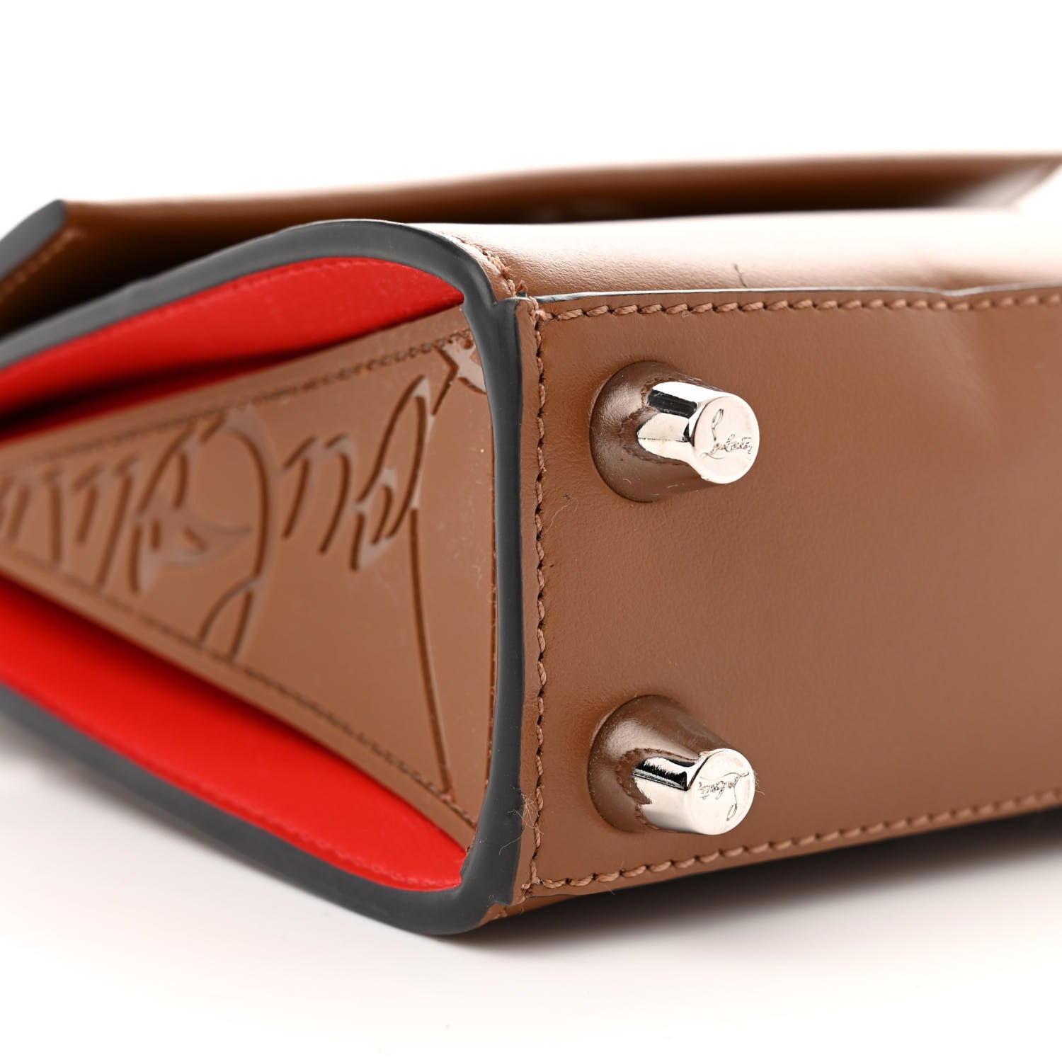 Christian Louboutin Calfskin Paloma Mini Empire Tote Cuoio 8 of 12