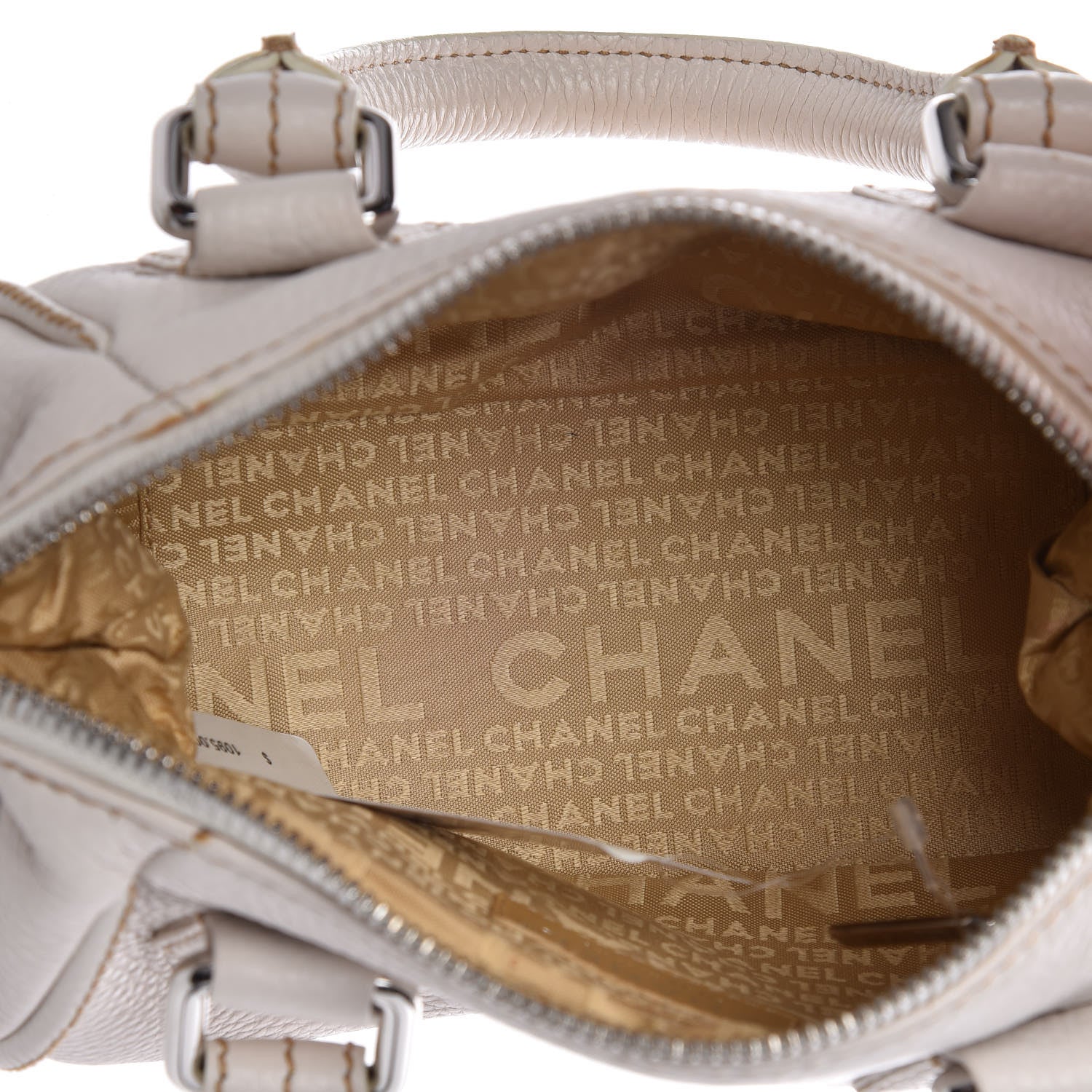 Chanel Calfskin Small Tassel Bowler White 5 of 16