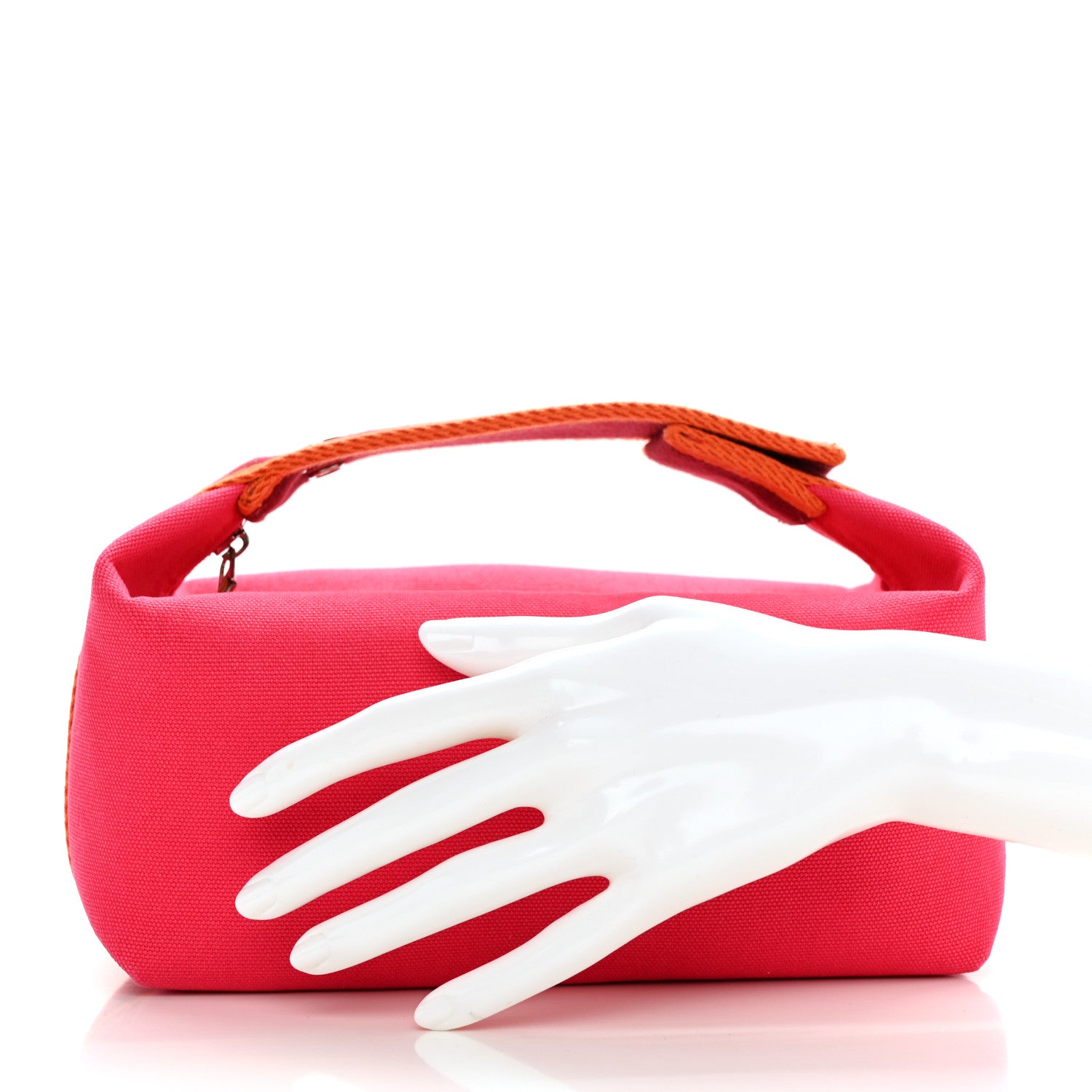 Hermes Canvas Small Bride-A-Brac Pouch Hibiscus 2 of 10