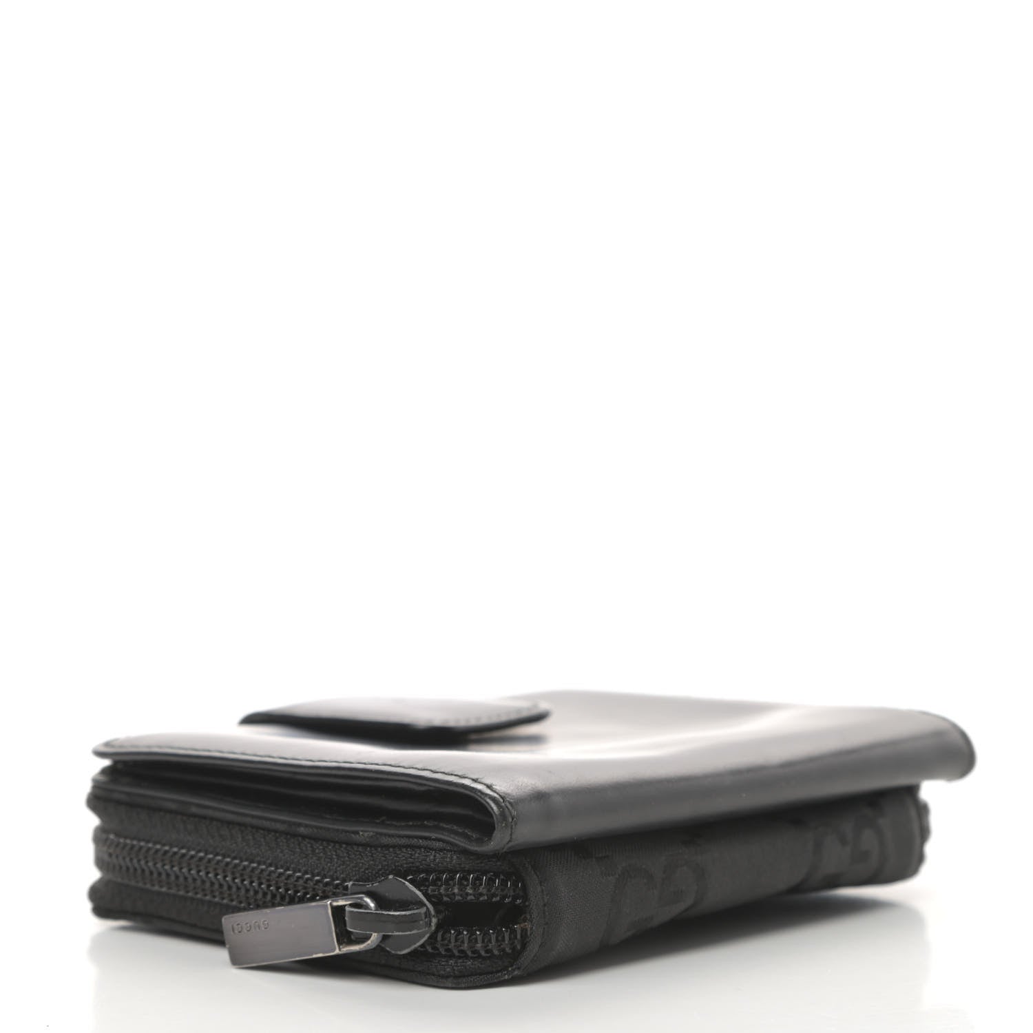 Gucci Monogram Zip Around Coin Wallet Black 4 of 15