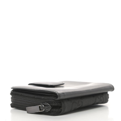 Gucci Monogram Zip Around Coin Wallet Black 4 of 15