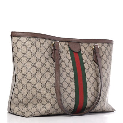 Gucci GG Supreme Monogram Medium Ophidia Shopping Tote Brown 3 of 10