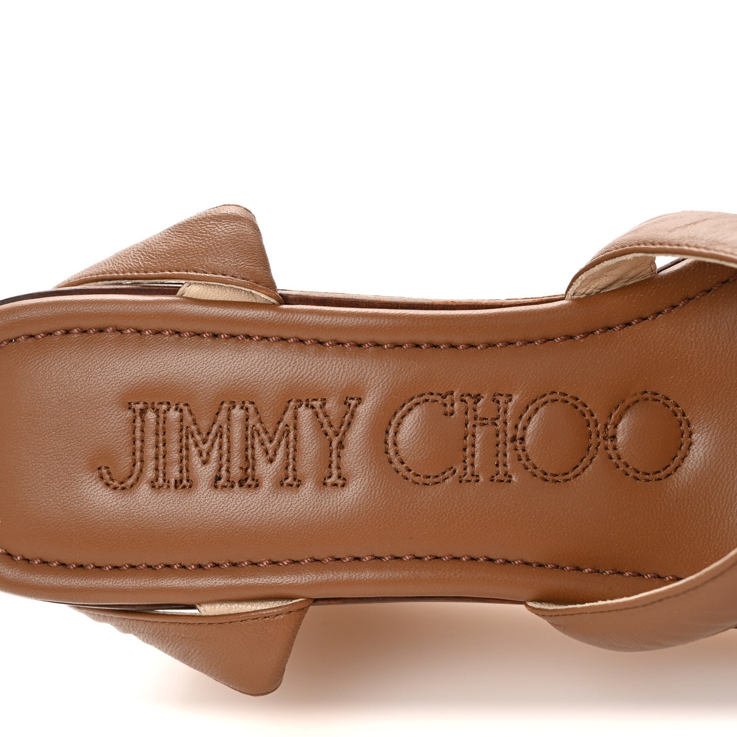 Jimmy Choo Calfskin Cork Athenia 110 Wedge Sandals 40 Cuoio 8 of 9