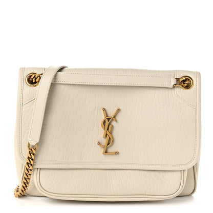 Saint Laurent Grained Lambskin Monogram Medium Niki Chain Satchel Crema Soft 1 of 11