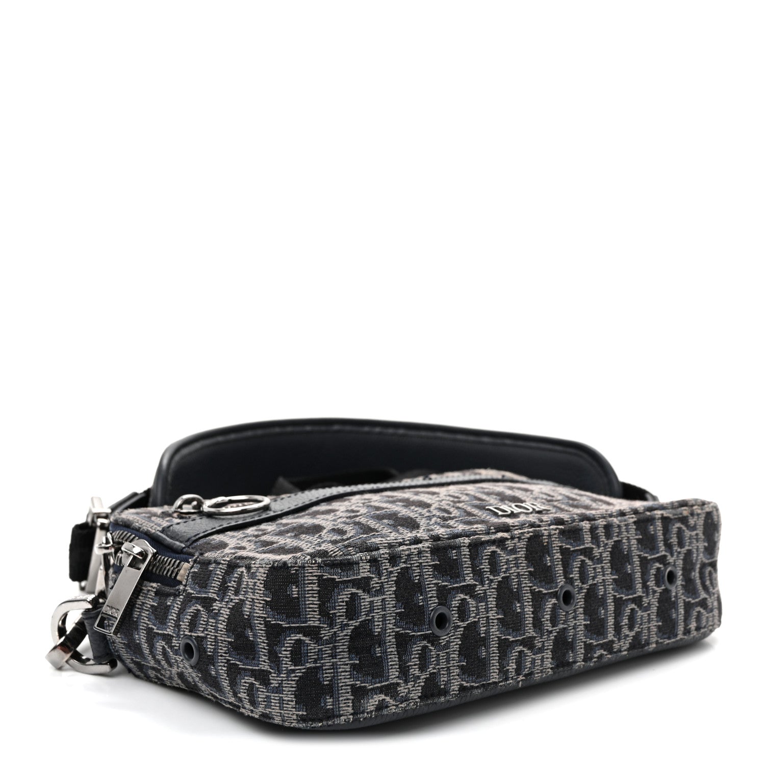 Christian Dior HOMME Oblique Jacquard Safari Messenger Navy Blue 4 of 9