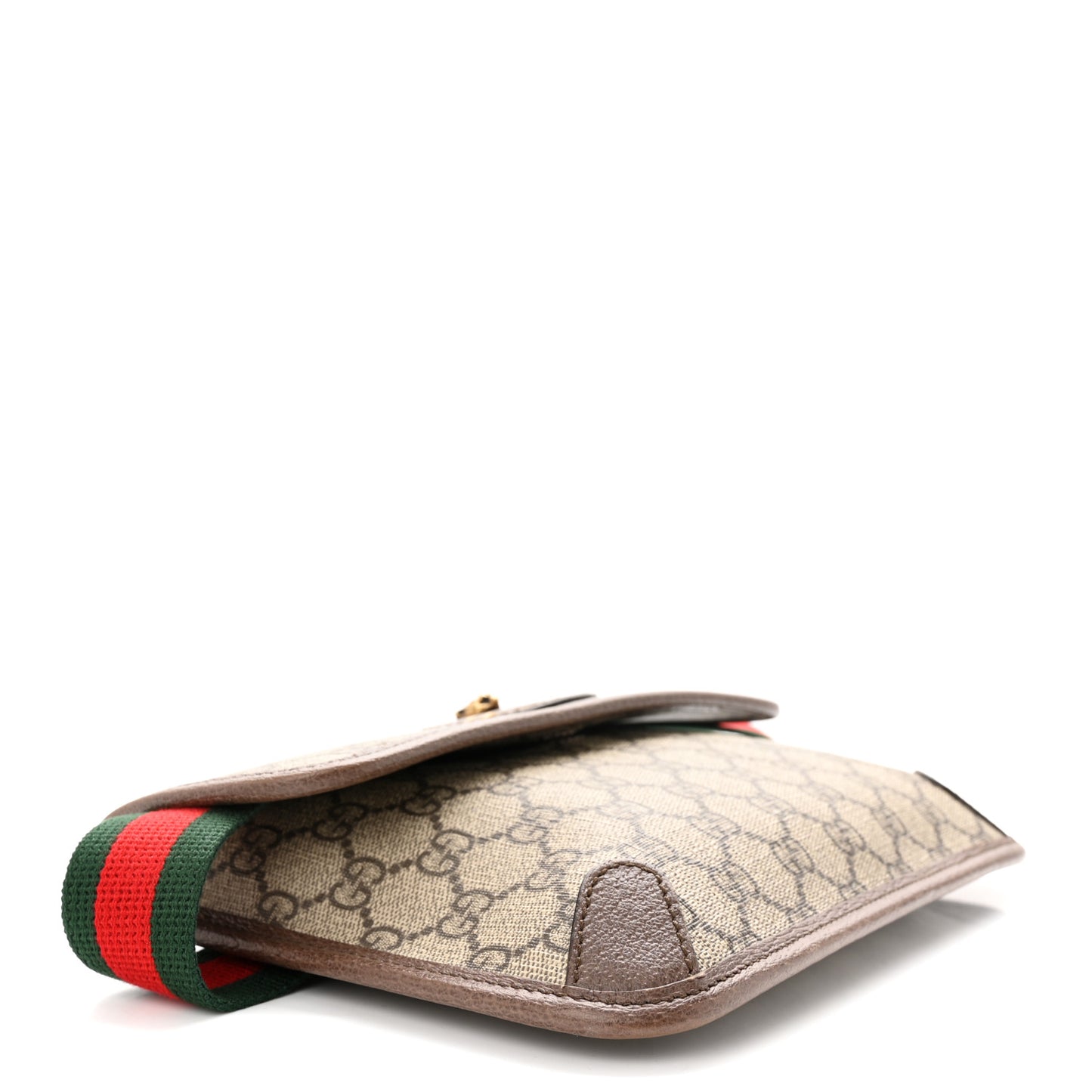 GG Supreme Monogram Neo Vintage Web Belt Bag Brown