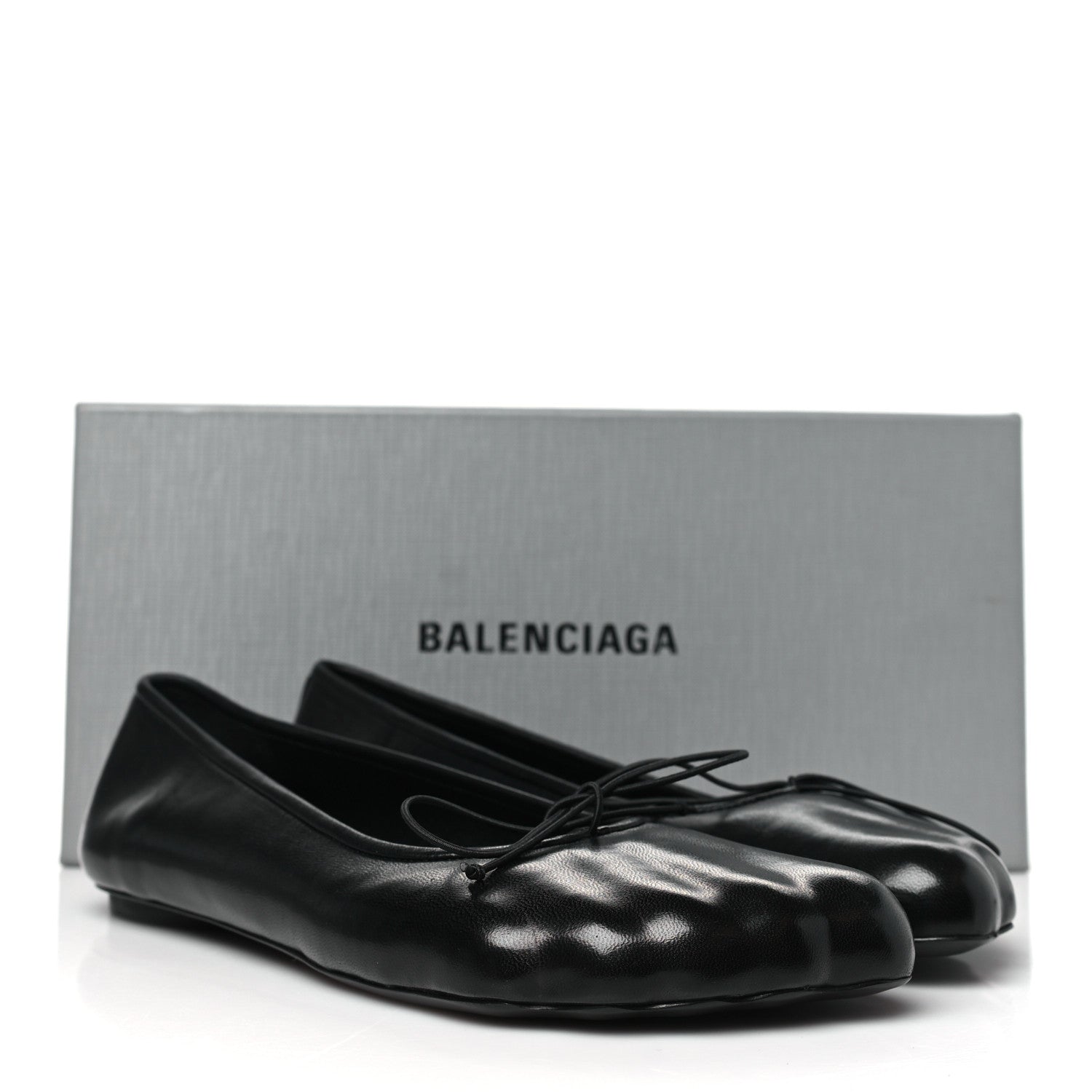 Balenciaga Soft Sheepskin Shiny Anatomic Ballerina Flats 39 Black 8 of 8