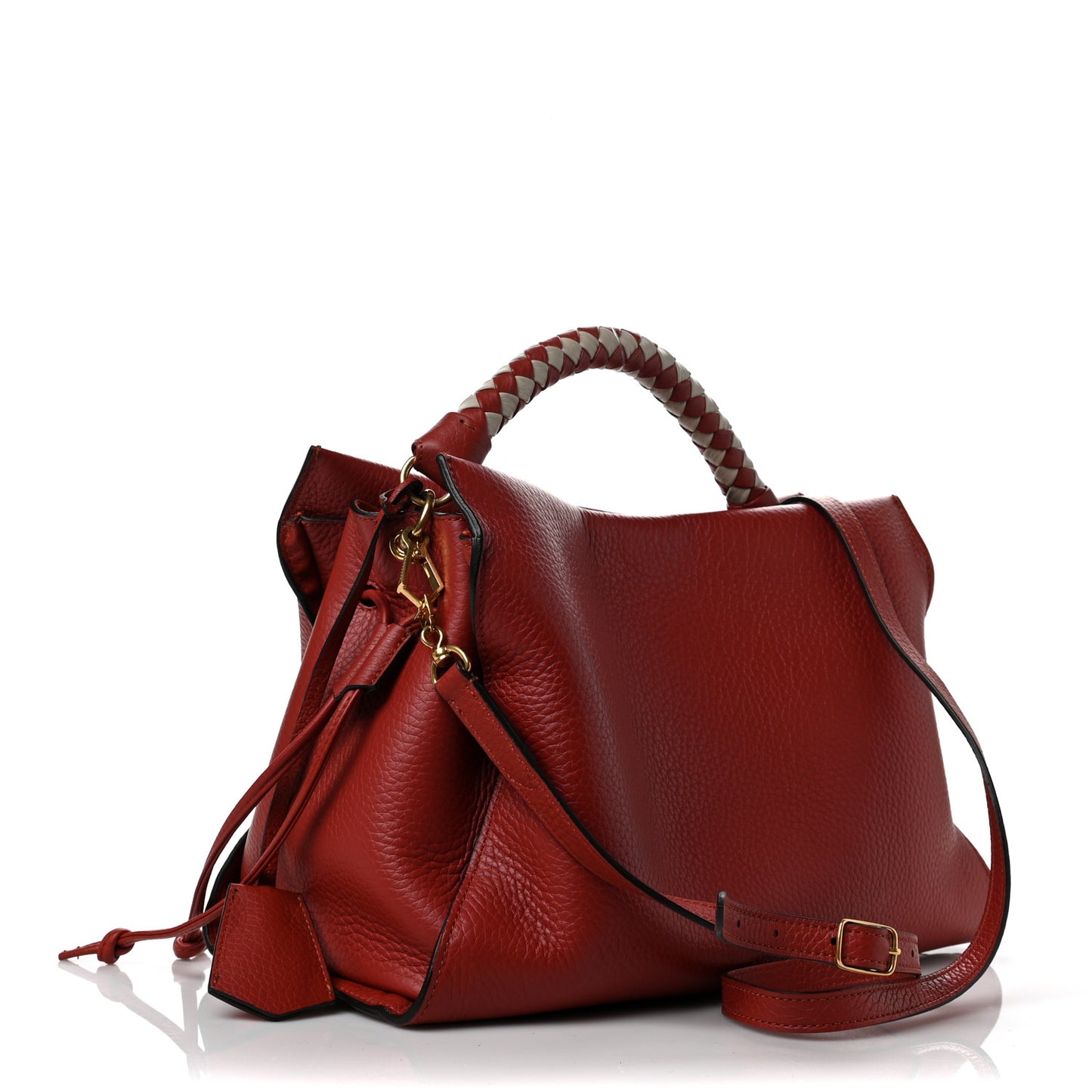 Heavy Grain Iris Tote Red