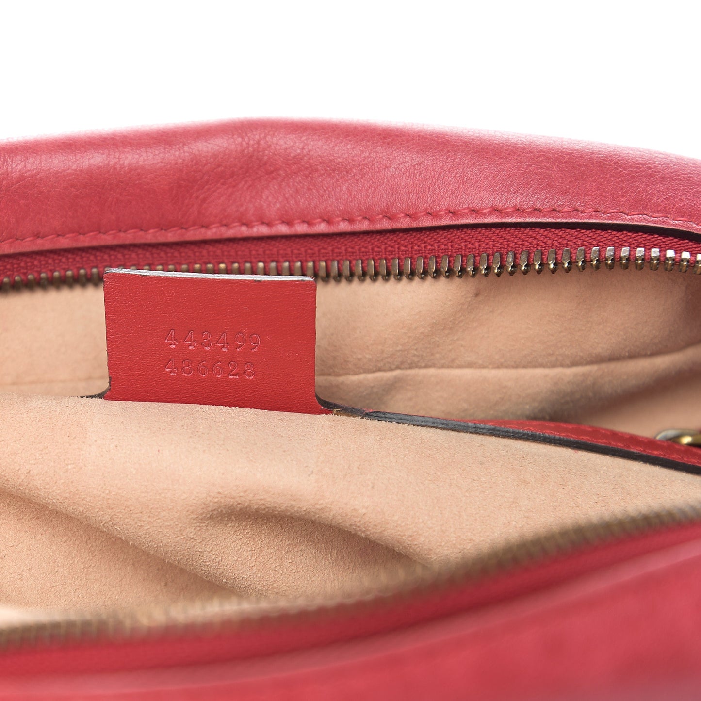 Calfskin Matelasse Medium GG Marmont Chain Shoulder Bag Hibiscus Red