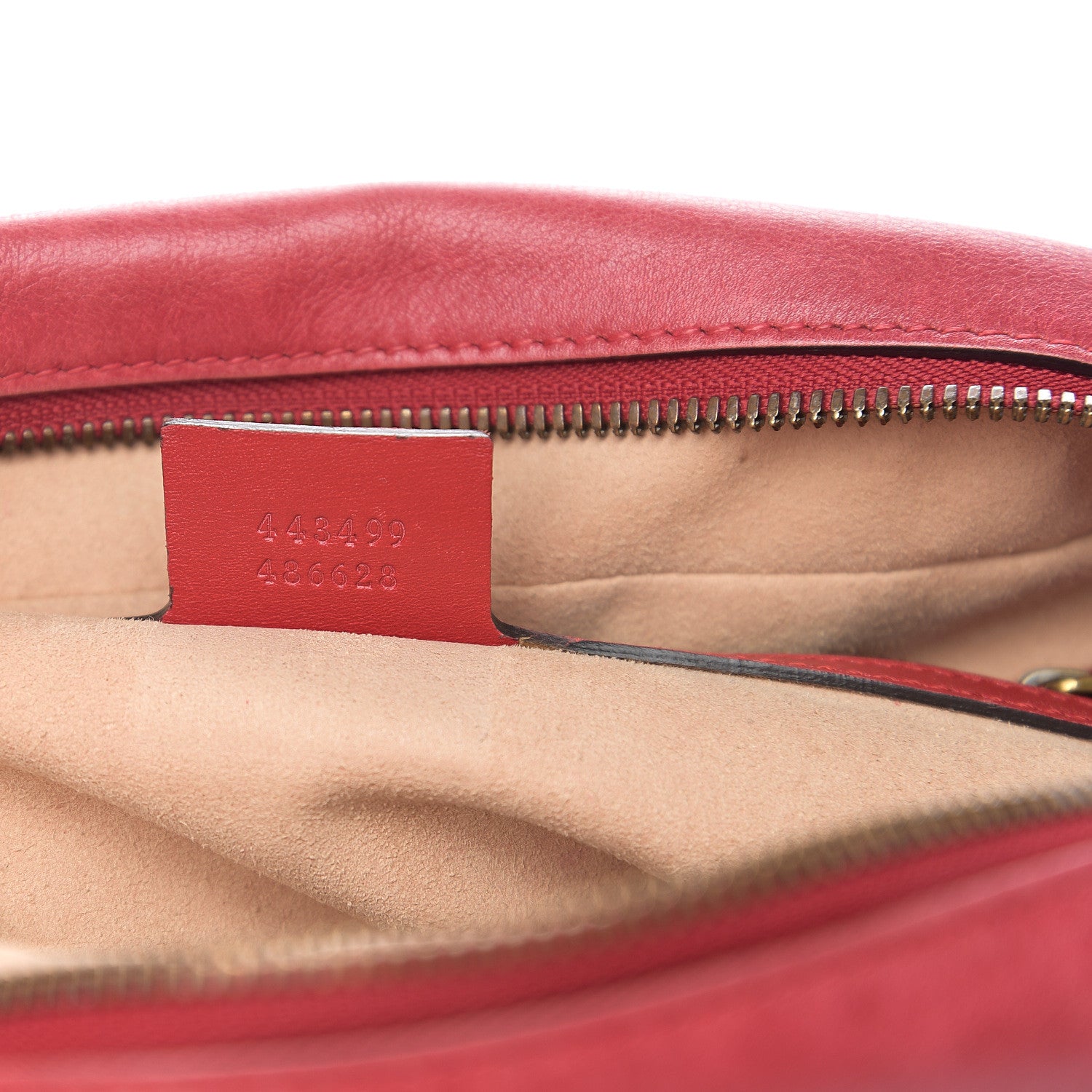 Gucci Calfskin Matelasse Medium GG Marmont Chain Shoulder Bag Hibiscus Red 6 of 11