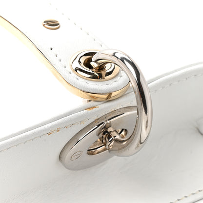 Christian Dior Calfskin Patch Embellished Medium Lady Dior White 14 of 14