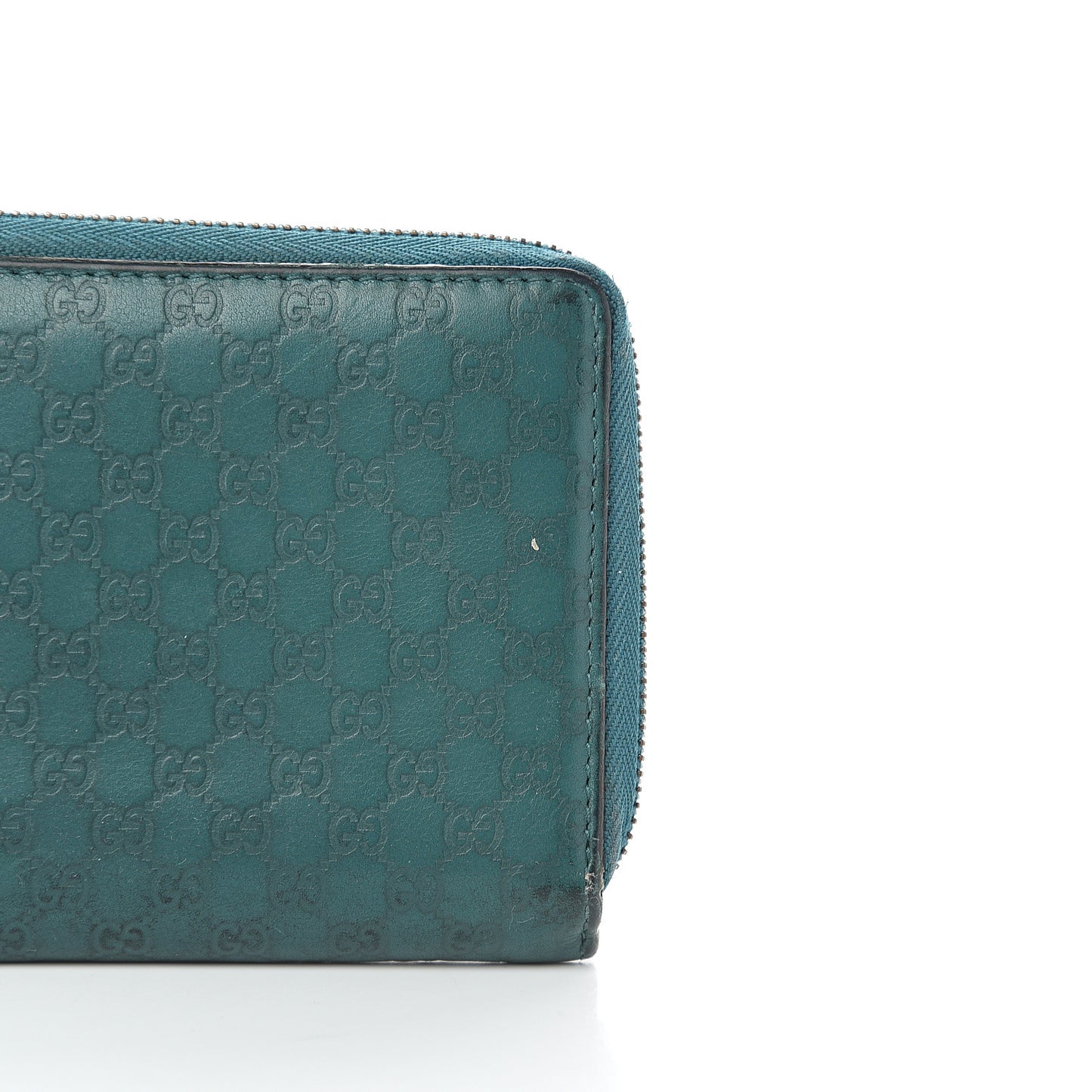 Microguccissima Zip Around Wallet Deep Cobalt