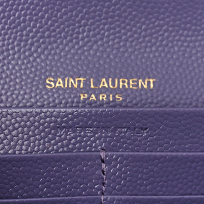 Saint Laurent Grain De Poudre Mixed Matelasse Triquilt Large Monogram Wallet Mauve 7 of 7