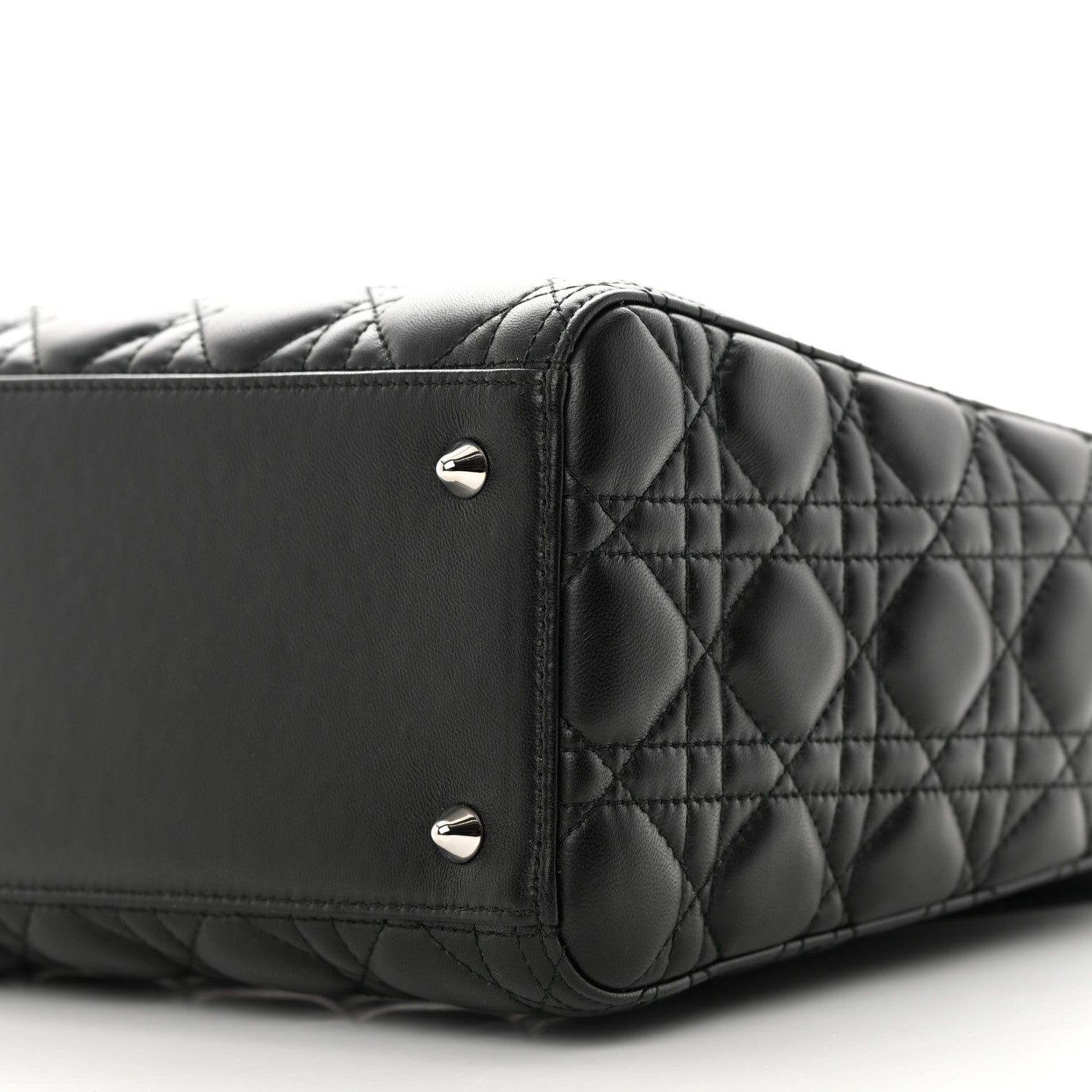 Christian Dior Lambskin Cannage Medium Lady Dior Black 10 of 14