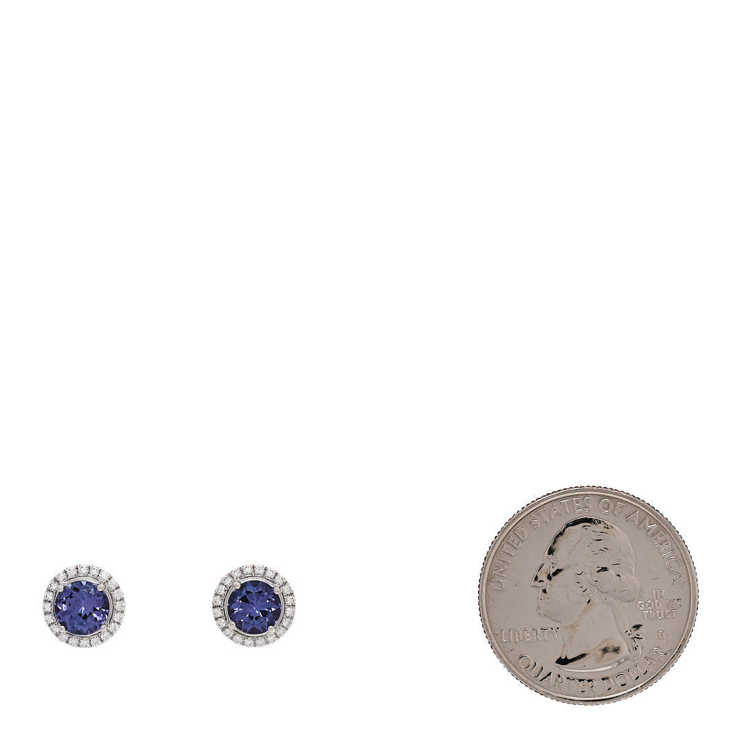 Platinum Diamond Tanzanite Soleste Earrings
