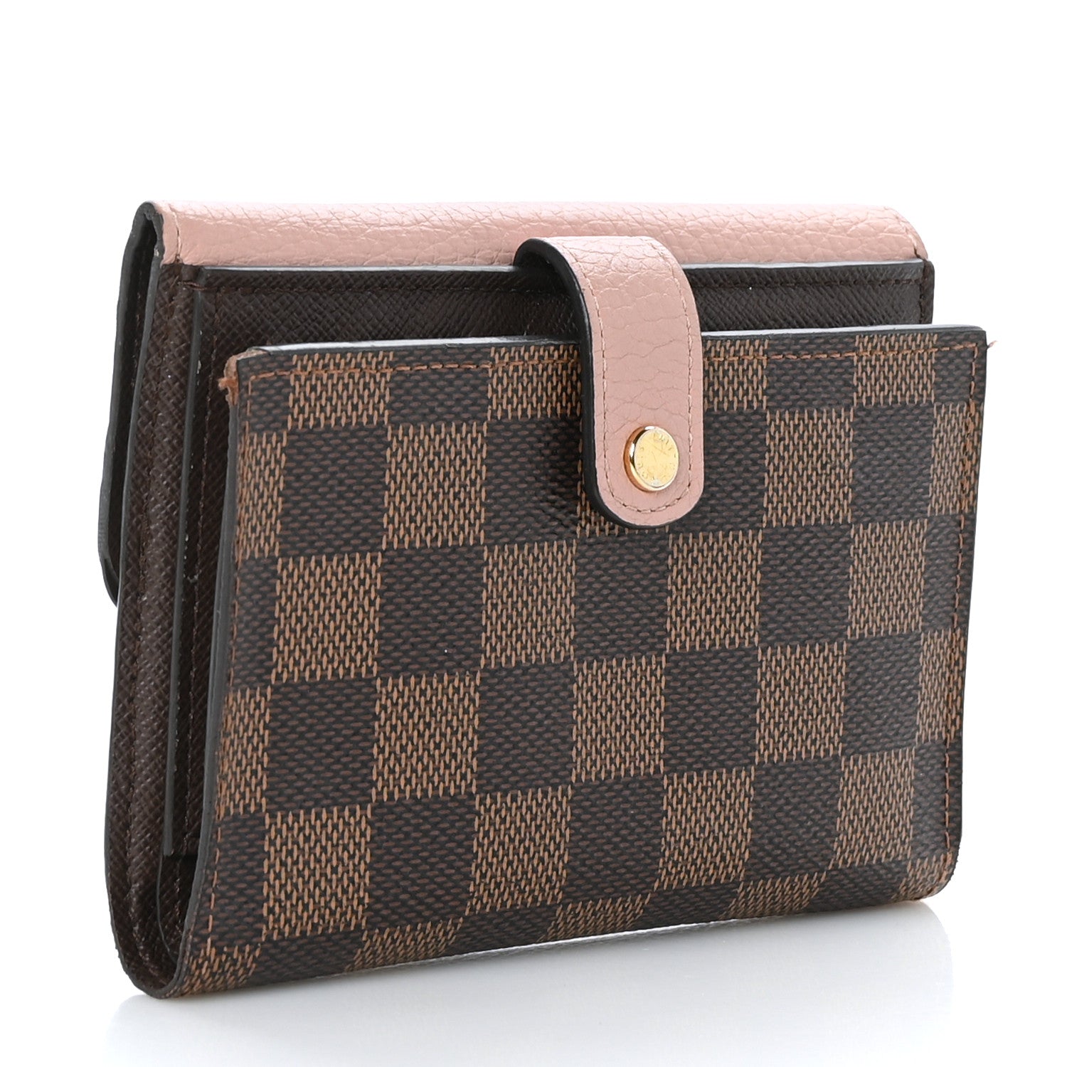 Louis Vuitton Damier Ebene Normandy Compact Wallet Rose Ballerine 3 of 7