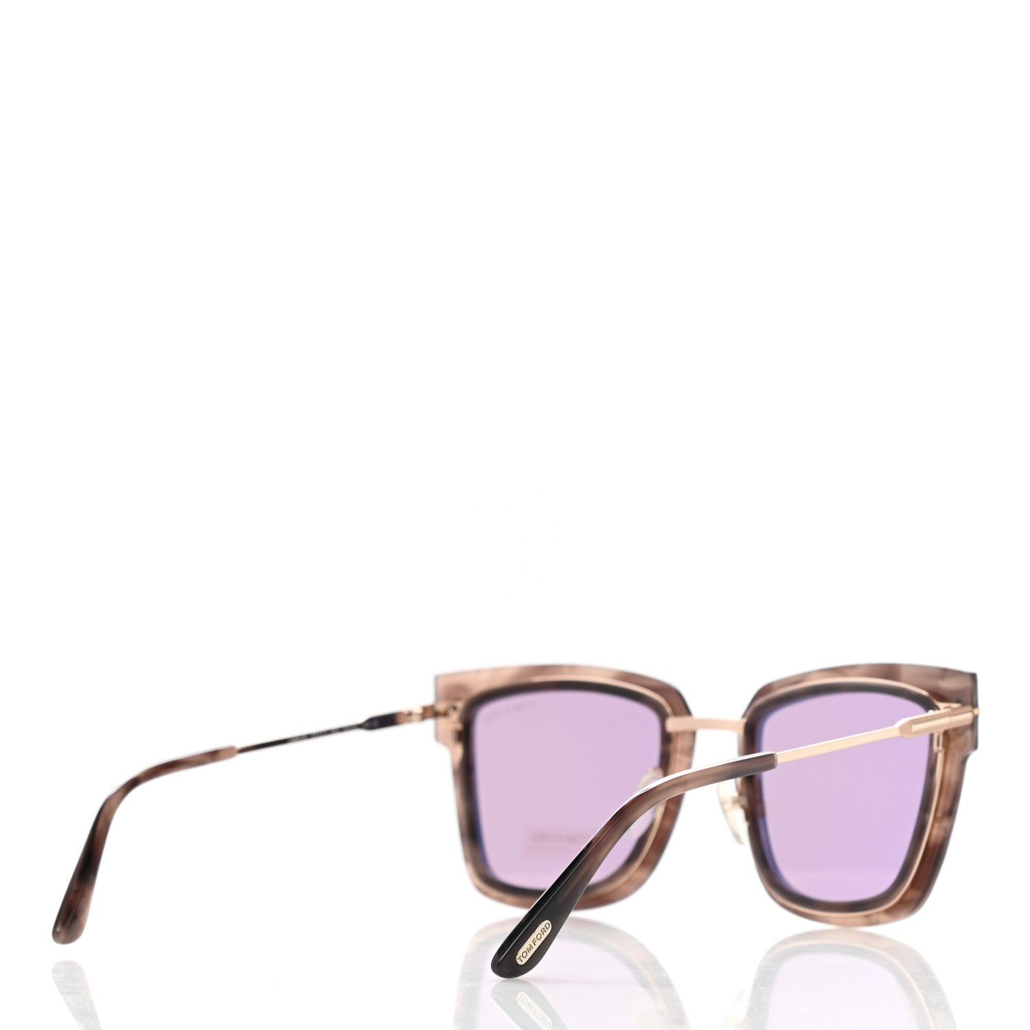 Tom Ford Acetate Lara Sunglasses TF573 Pink Melange Havana 4 of 6