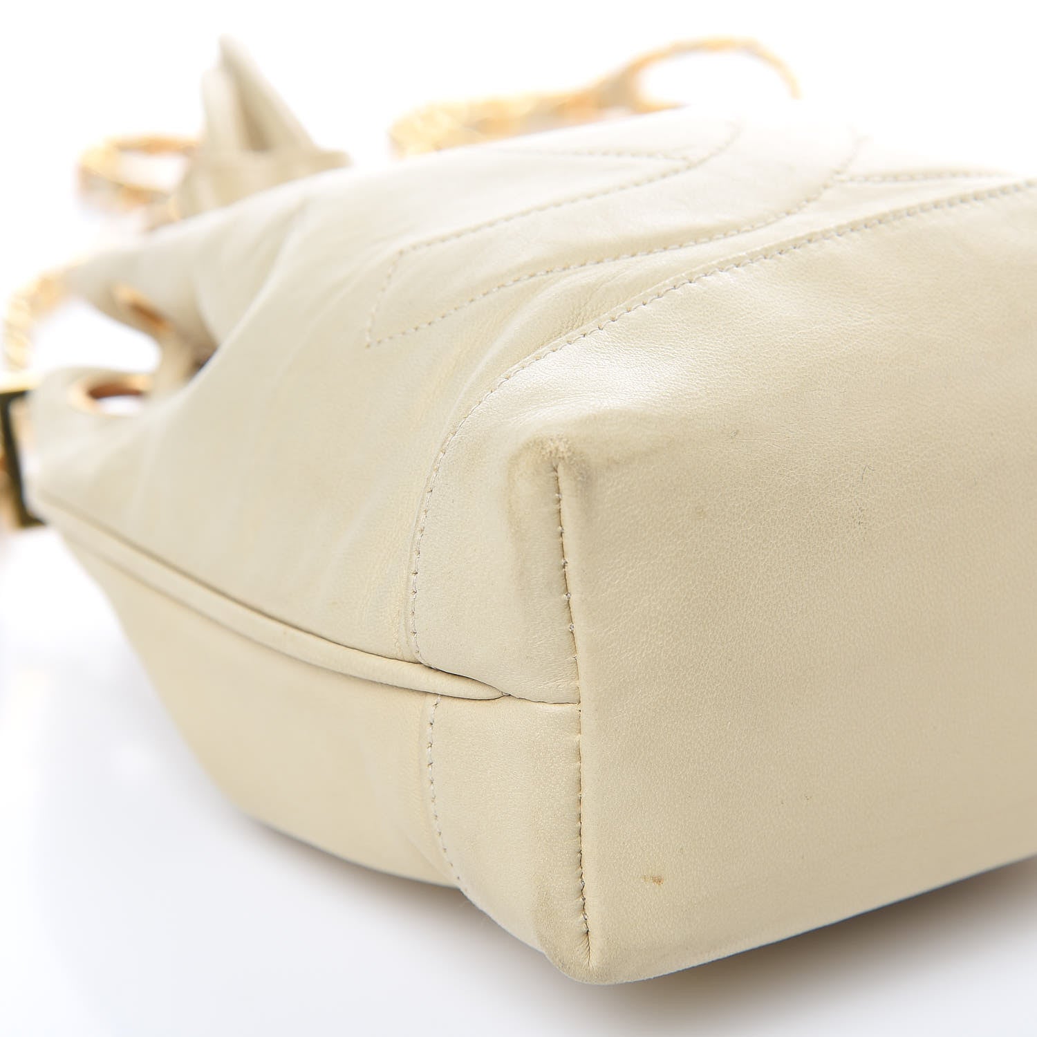 Chanel Lambskin Mini CC Drawstring Bag Beige Clair 10 of 15