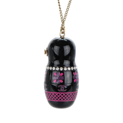 Chanel Crystal Matryoshka Pendant Necklace Pink 4 of 6