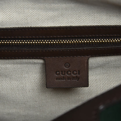 Gucci Monogram Vintage Web Medium Boston Dark Brown 7 of 12