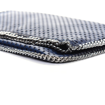 Stella McCartney Eco Alter Nappa Perforated Fold Over Clutch Navy 8 of 15
