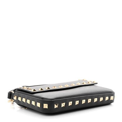 Valentino Garavani Grainy Calfskin Rockstud Crossbody Pouch Black 4 of 10