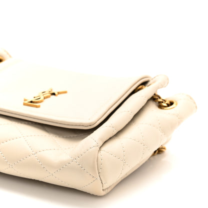 Saint Laurent Lambskin Quilted Monogram Mini Nolita Blanc Vintage 10 of 11