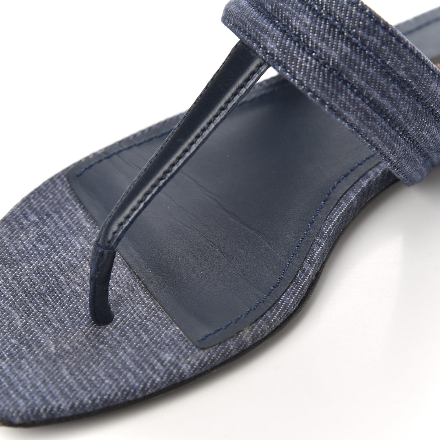 Denim Thong Sandals 38 Blue