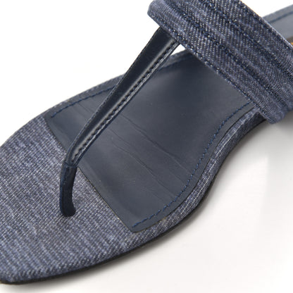 Louis Vuitton Denim Thong Sandals 38 Blue 10 of 16