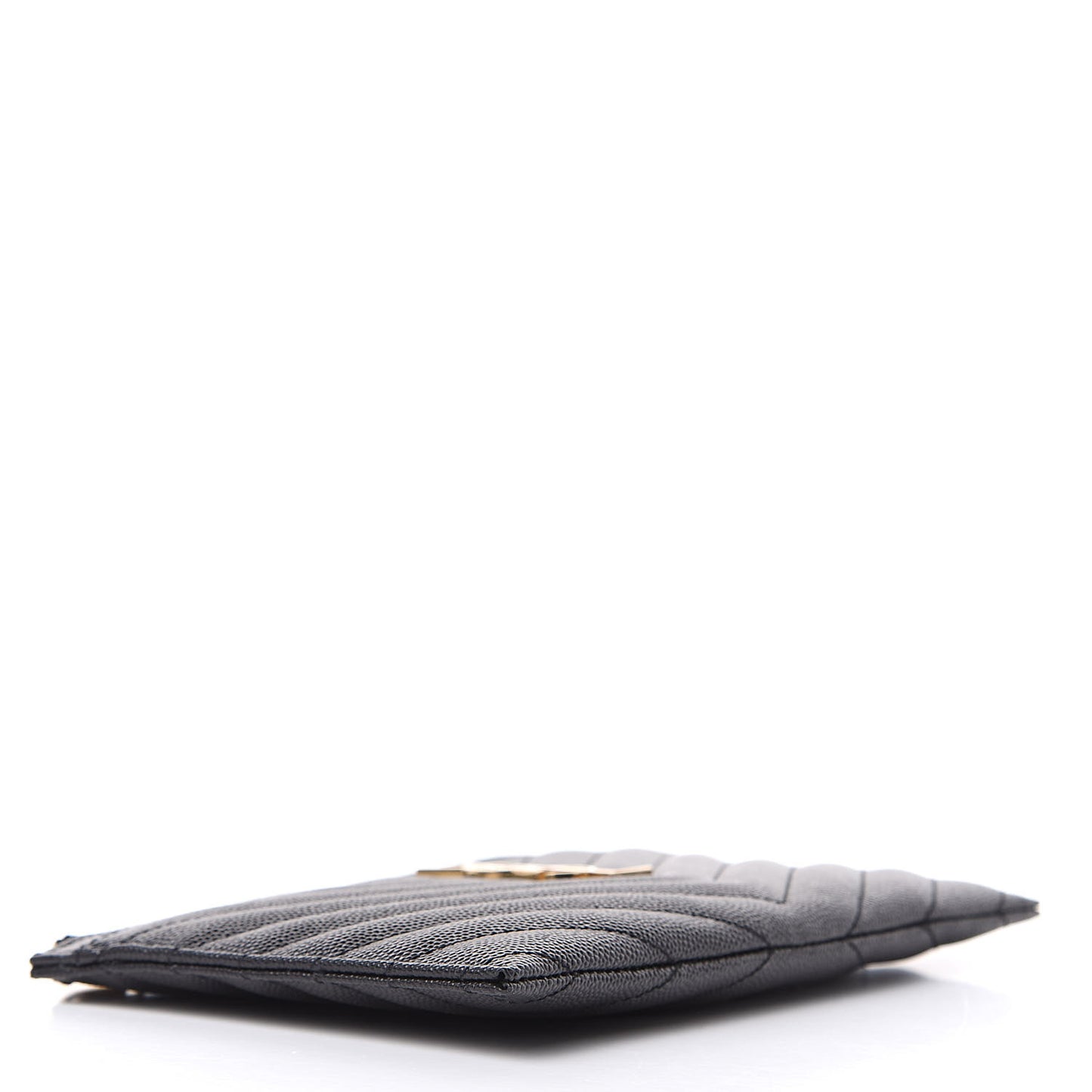 Grain De Poudre Chevron Monogram Bill Pouch Black
