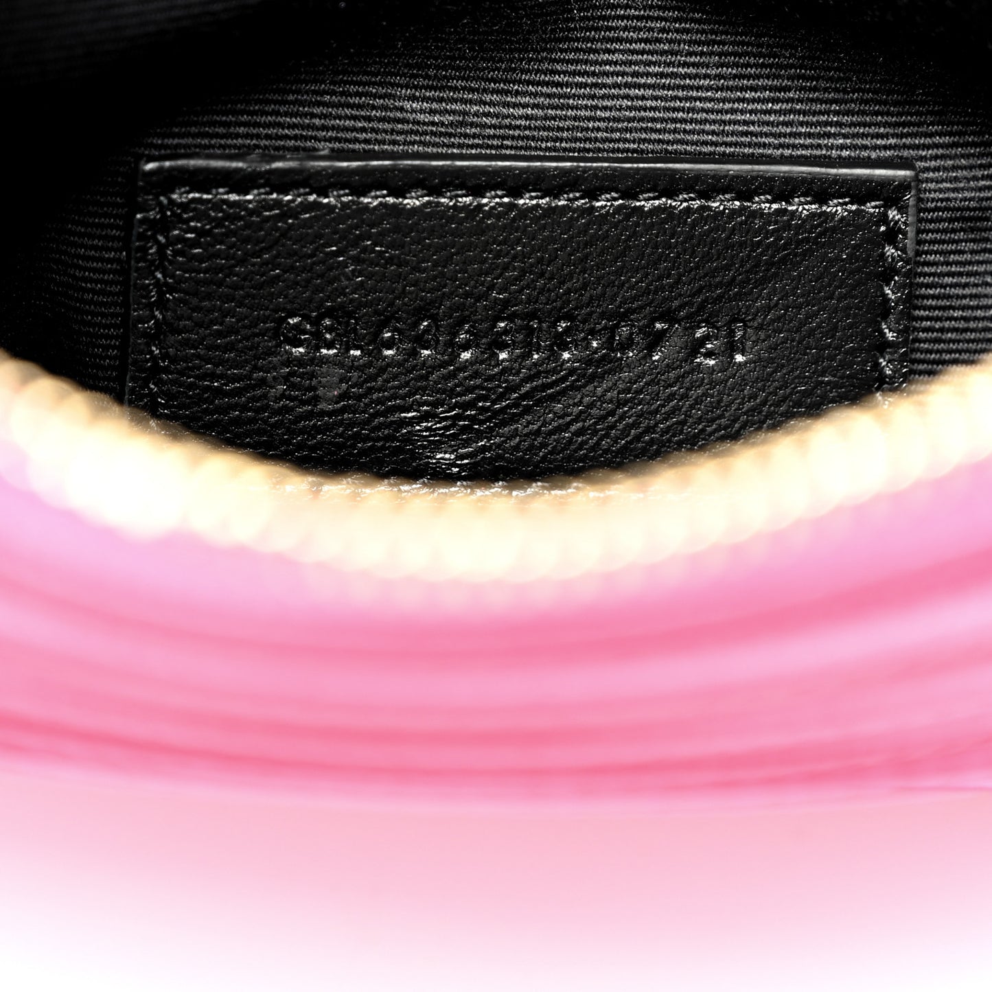 Grain De Poudre Chevron Monogram Large Bill Pouch Fuxia Couture