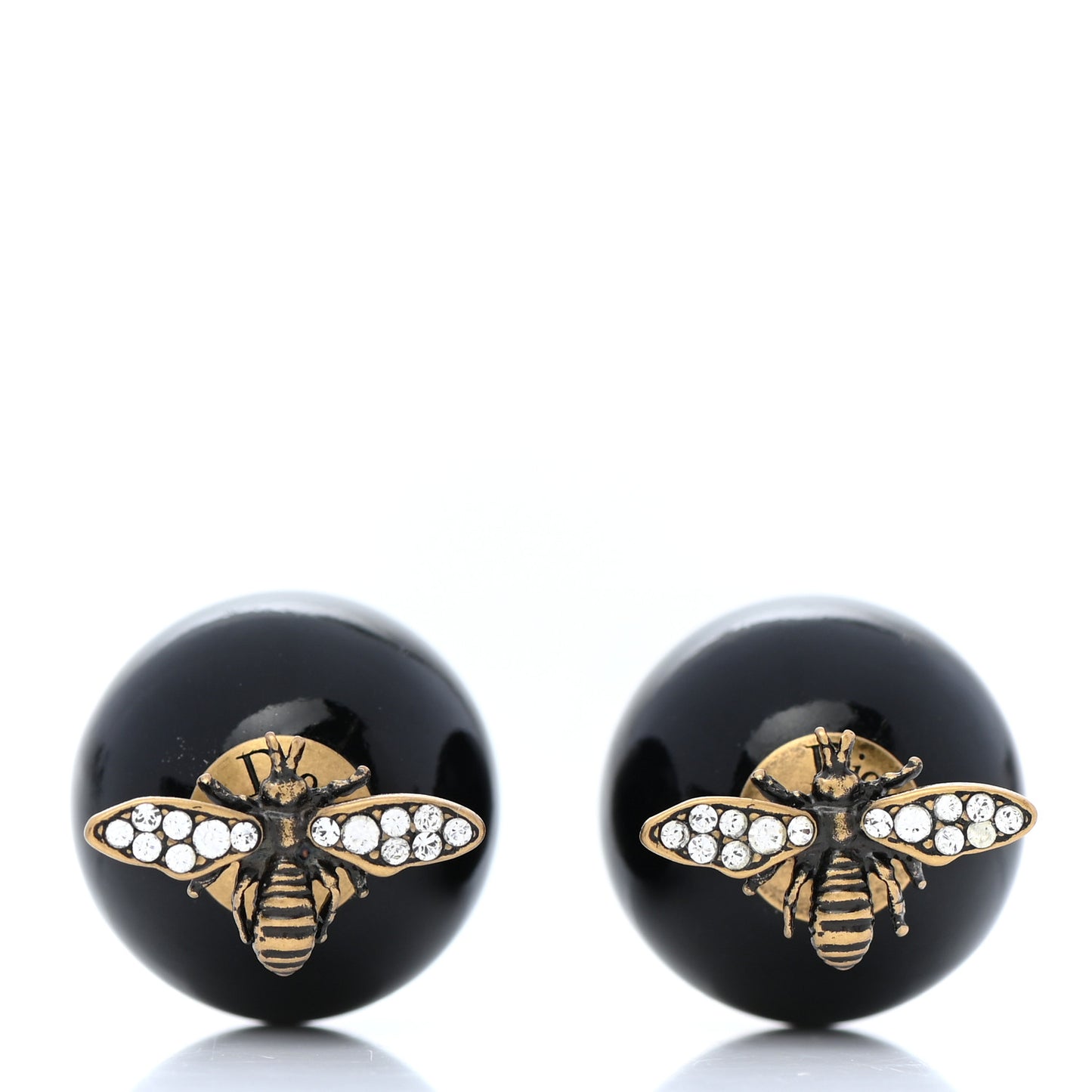 Mise En Dior Tribal Bee Earrings Black