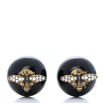 Christian Dior Mise En Dior Tribal Bee Earrings Black 2 of 4
