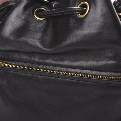 Chanel Lambskin CC Drawstring Backpack Black 14 of 14