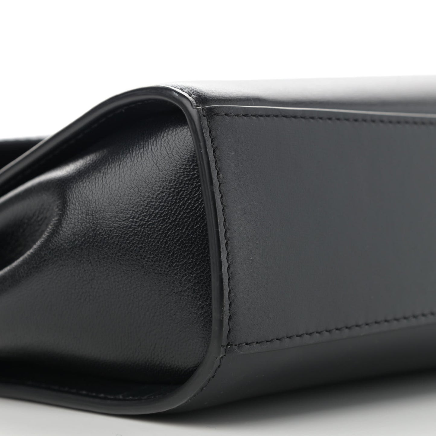 Box Calfskin Nappa Clip Bag Black