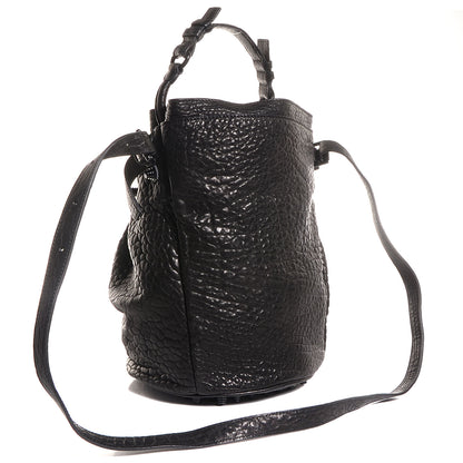 Alexander Wang Pebbled Lambskin Diego Bucket Bag Black w Black Hardware 3 of 7