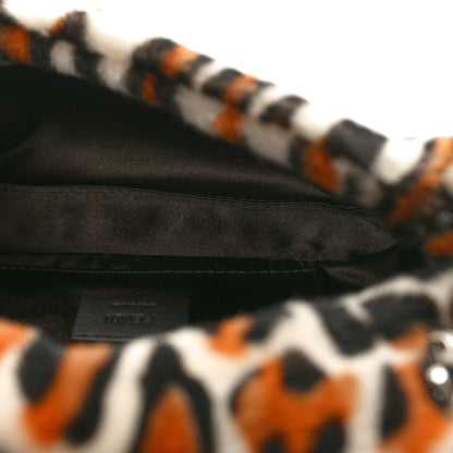 Fendi Calf Hair Leopard Print Phone Baguette Moro 5 of 10