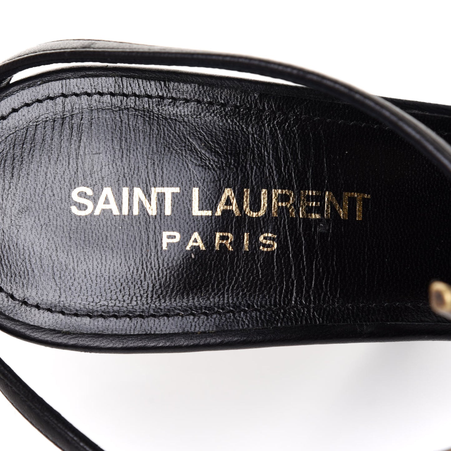 Sheepskin Cassandra Bamboo Logo 110 Ankle Strap Sandals 38.5 Black