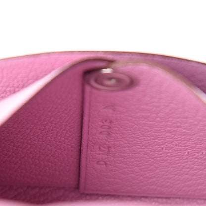 Hermes Chevre Mysore Bastia Coin Purse Mauve Sylvestre 7 of 8