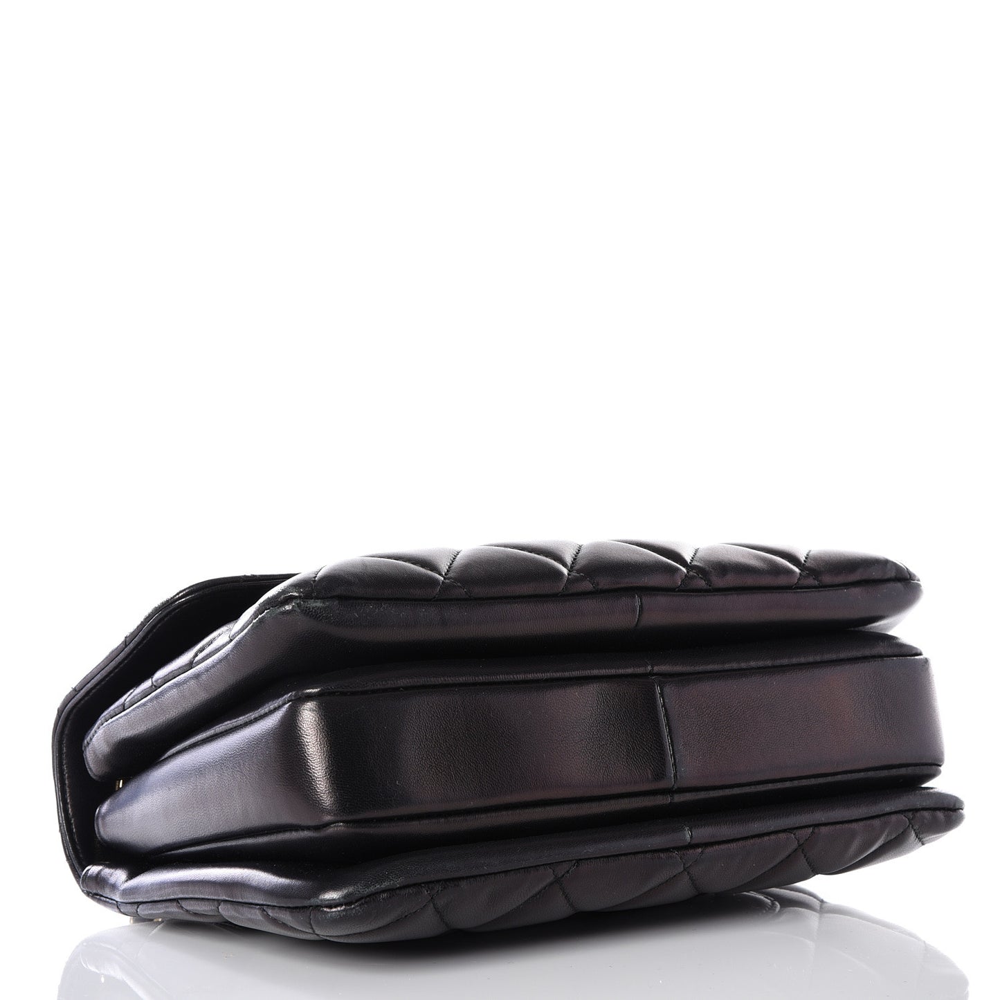 Lambskin Quilted Small Trendy CC Dual Handle Flap Bag Black