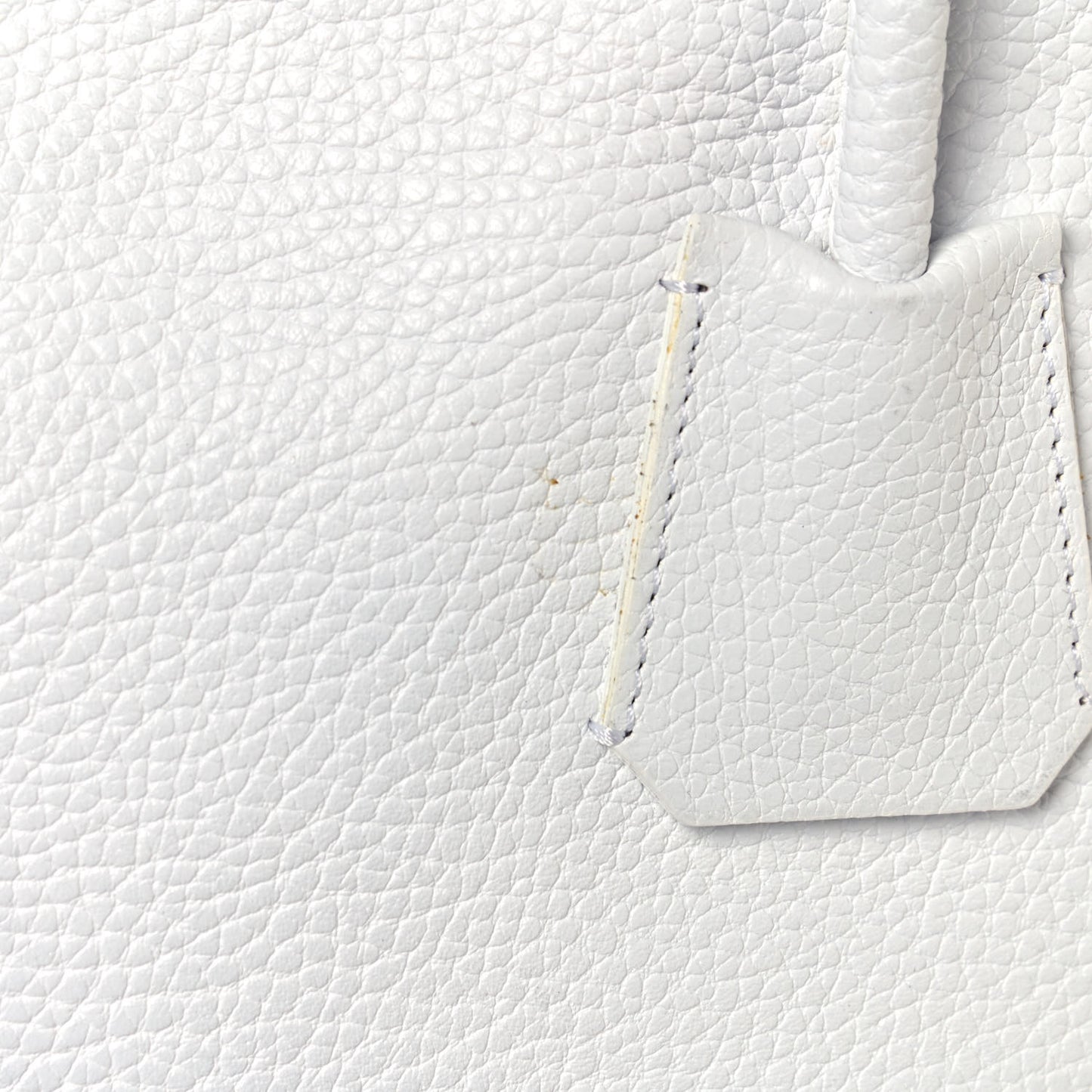 London Grainy Calfskin Medium Baynard Tote White