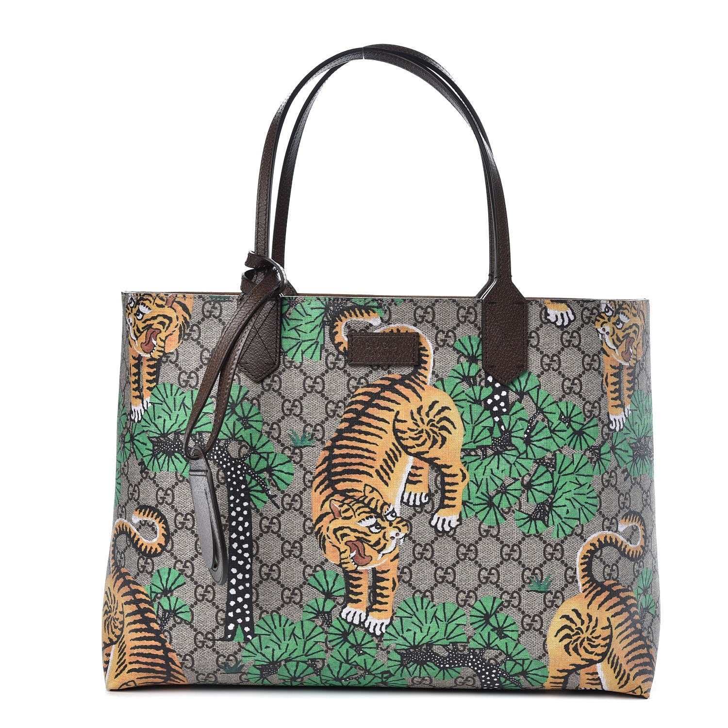 Gucci GG Supreme Monogram Bengal Medium Shopping Tote Beige Yard 1 of 8